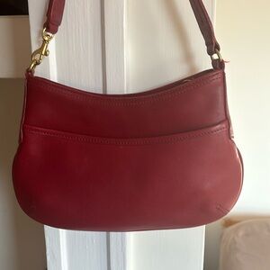 red coach bag